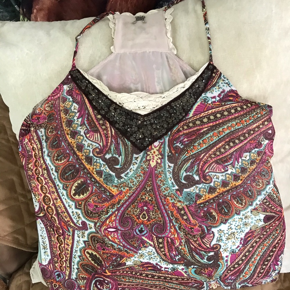 SALE! BKE Dressy Paisley Summer Sleeveless Top